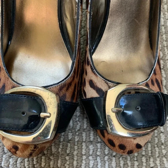 Nine West Cheetah Print Calf Hair Stilettos - Picture 4 of 9